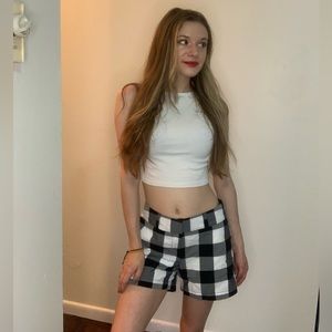 3 FOR $20 Black and white checkered dress shorts